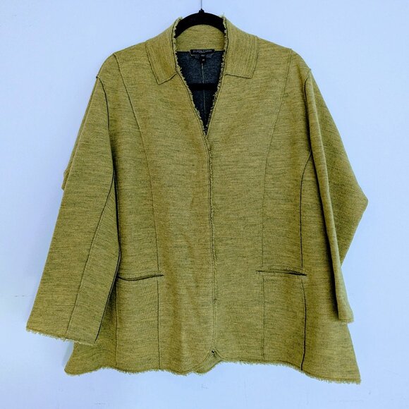 EILEEN FISHER Merino Wool Cardigan Jacket Blazer Size 2X - Picture 1 of 7